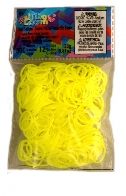 Rainbow Loom bandjes Neon geel (300 stuks) 