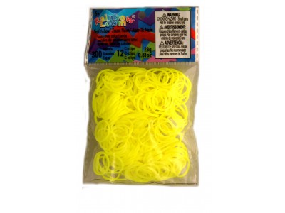 Rainbow Loom bandjes Neon geel (300 stuks) 